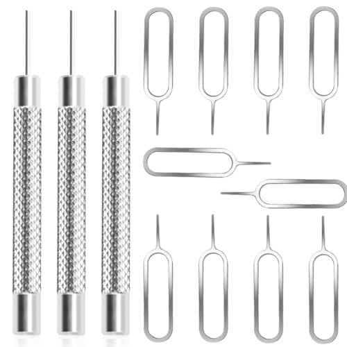 Image of 13 Pcs SIM Ejector Tool, Watch Band Link Remover Pin with Fine Tip, Premium Material SIM Card Tray Ejector for Mobile Phones and Jewelry Repair