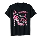 Butterfly In October We Wear Pink Breast Cancer Survivors T-Shirt