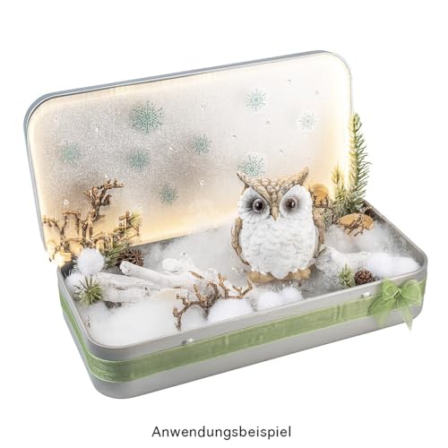 Ideen mit Herz Metall-Boxen mit Scharnier-Deckel | Blech-Kiste | Aufbewahrung für Kleinteile, Schmuck, auf Reise | 20,3 cm x 10,3 cm x 3,5 cm | 3 Stück