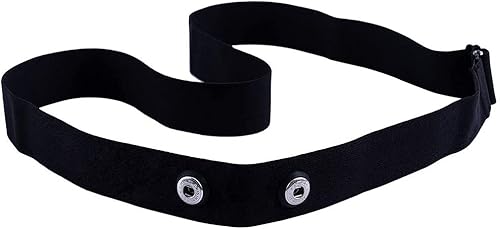 Miniatura 2 de Correa elástica ajustable para el pecho, correa suave para monitor de ritmo cardíaco (negro)