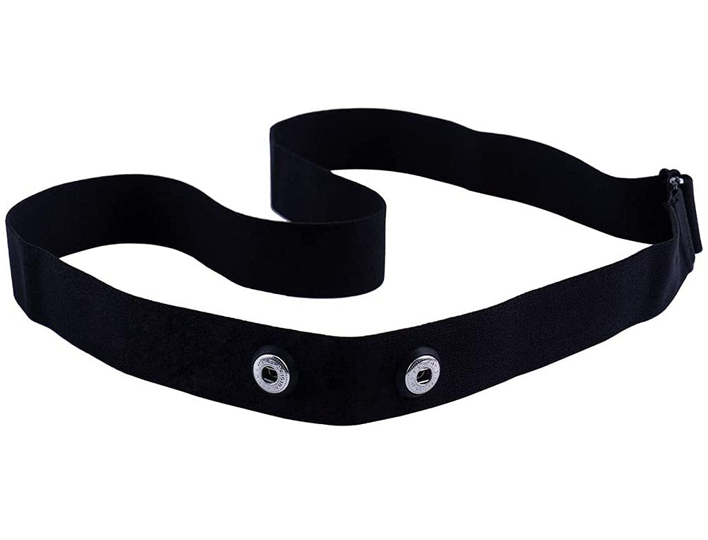 Auivguiv Adjustable Elastic Chest Mount Belt Strap Bands,Heart Rate Monitor Soft Strap(Black)