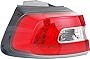 Evan-Fischer Tail Light Assembly Compatible with 2014-2018 Jeep Cherokee Outer Driver Side