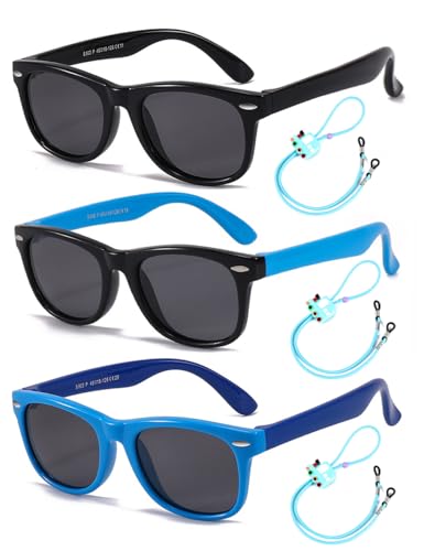 Image of Flexible Kids Sunglasses Polarized Unbreakable Toddler Sun Glasses for Baby Boys and Girls UV400 with Case, Age 2-8