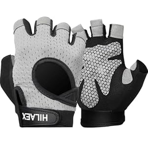 HILAEX Breathable Weight Lifting Gloves, Gym Gloves for Men Women Wrist Support Padded Extra Grip Palm Protection Crossfit Fitness Workout Training Gloves