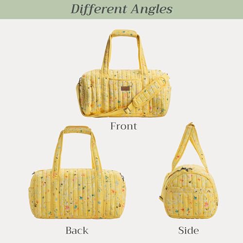 Maison d'Hermine Travel Duffle bag Cotton Quilted bag Overnight Luggage Weekender Business Travellers Family Trip - Colmar - Yellow4