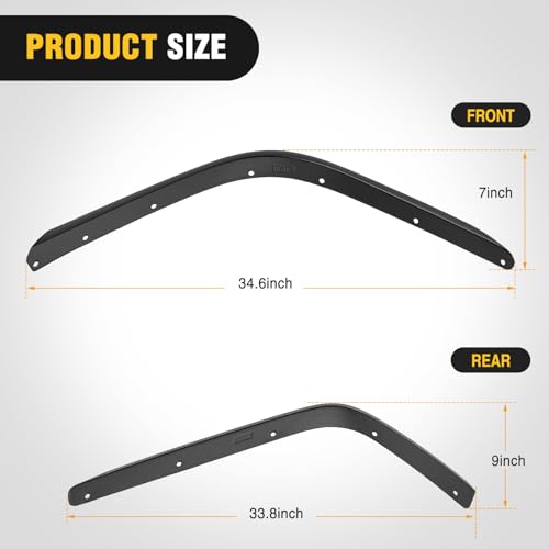 Nilight Fender Flares Extensions Set fit for 2020 2021 2022 2023 2024 2025 2026 Gladiator JT (Only for Low Wheel Arches) Off-Road Widened Front Rear Flat 4 PCS by Nilight - Image 2
