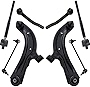 TRQ 8 Piece Steering Suspension Kit Control Arms Tie Rods Sway Bar End Links