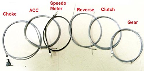 Universal Throttle Cable KIT Tuk Tuk Three Wheeler Cable Kit Throttle Cable Universal Reverse Speedometer Clutch Rear Engine Bajaj -17000401 Universal Throttle Cable