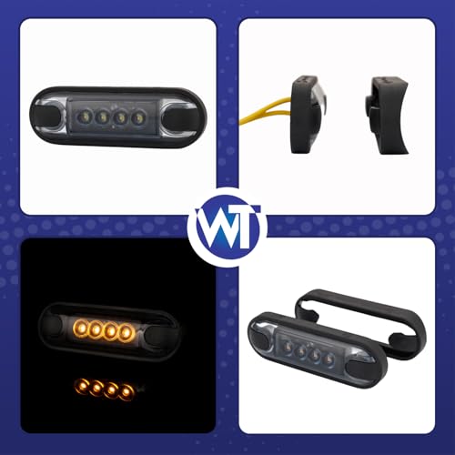 Luz de posición naranja 12V 24V para coche autobús y remolque pack de 2 6