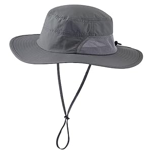 Connectyle Men’s UPF 50+ Wide Brim Boonie Hat Breathable Fishing Hiking Sun Hat