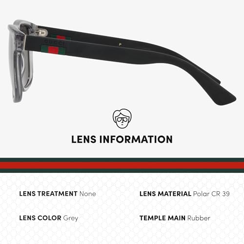 Image of Gucci GG0010S Web Stripe Lettering Logo Sqaure Shape Sunglasses with Luxury Eyewear Kit