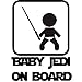 Sticker autocollant BABY JEDI ON BOARD - Couleur au choix