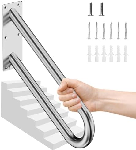 Handlauf Für 1–2 Stufen – Rutschfeste U-Form Für Innen & Außen, Einfache Montage