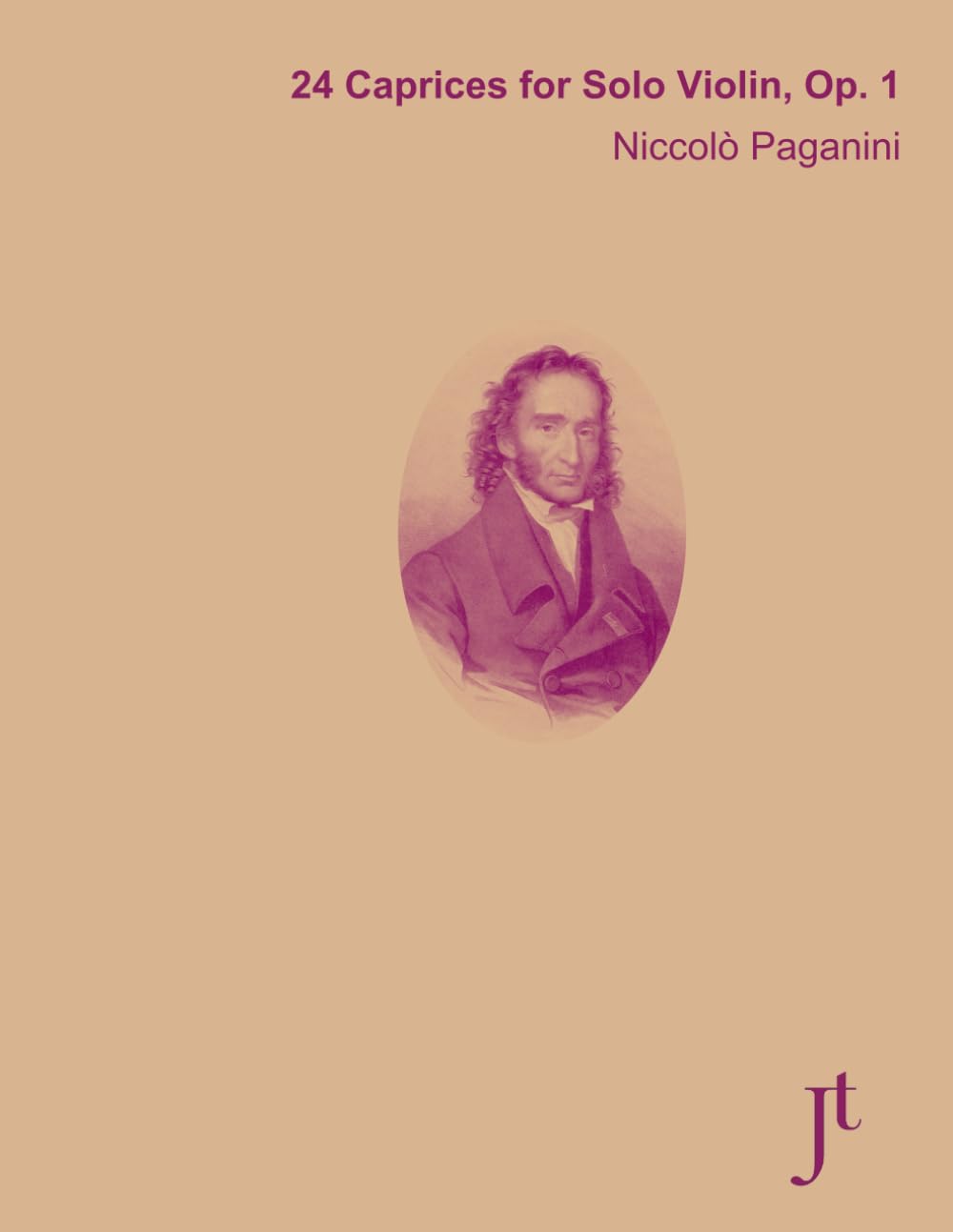 Paganini 24 Caprices for Solo Violin, Op. 1: Bound score with fingerings for study, review, and performance