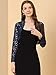 Allegra K Women's Crop Cardigan Scalloped Hem Floral Lace Sheer Shrug Top Large Dark Blue