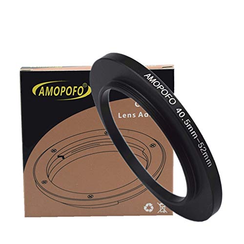 Image of 40.5mm to 52mm Camera Filter Ring /Adapter for 52mm UV Filter, Aluminum, Black