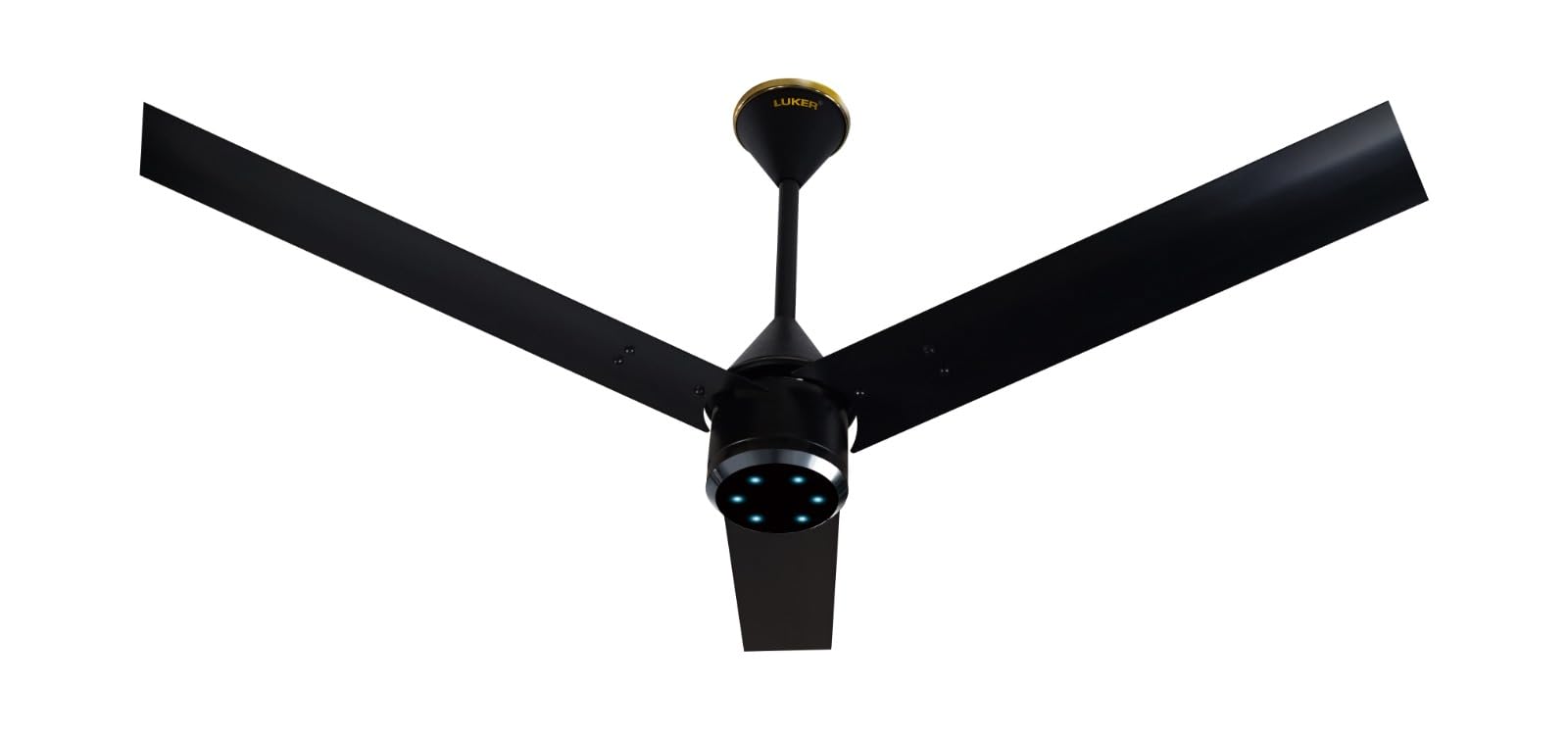 LUKER Size Zero Crown BLDC Ceiling fans With Remote 5Star (Black Black Chrome)