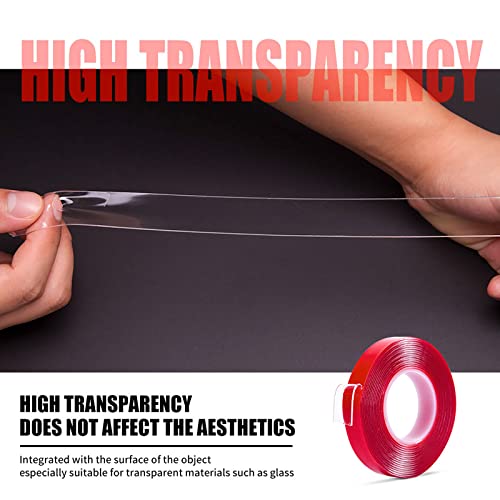 Maxwel Manufacturing Double Sided Tape Heavy Duty - 1/2" 10' Transparent Strong Adhesive Removable Double Sided Mounting Tape For Home Decor,Wall Decor,Room Decor,Office Decor(Pack Of 1 Roll) #TOP3