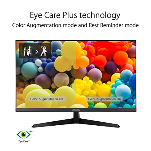 Asus VY279HE Gaming Monitor 27" FHD (1920x1080), IPS, 75Hz, 1ms(MPRT), FreeSync, Eye Care Plus technology, Color Augmentation,Rest Reminder, Filtro Luce Blu, Flicker Free, Antibacterial treatment - Monitor - Immagine 5