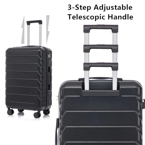 20"/24"/28" 3 Pcs/set in ABS Spinner Wheel Luggage Matching Color with Combination Lock-Beige2