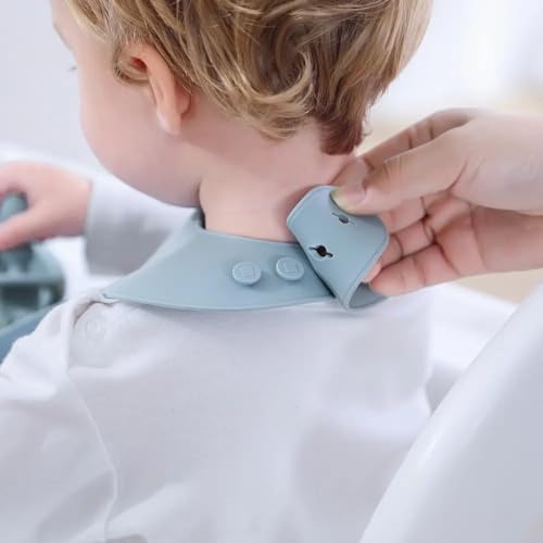 Silicone Baby Bibs for Eating with Food Catcher Adjustable, Waterproof, Easy-Clean Toddler Bibs for 0-3 years2