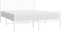 Vista 3 de Metal Bed Frame with Headboard Bed Frame Full Platform Bed Full Metal Bed Frames Full Bed Frame with Headboard and Footboard White 59.8"x78.7