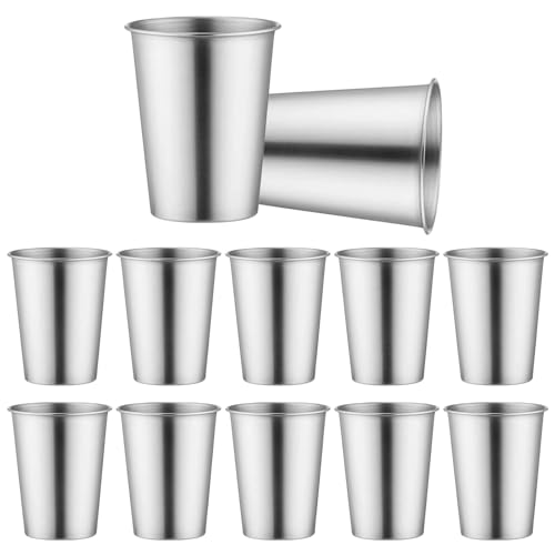 Tasse de camping empilable en inox 350 ml les 10 gobelets durables pour randonnée