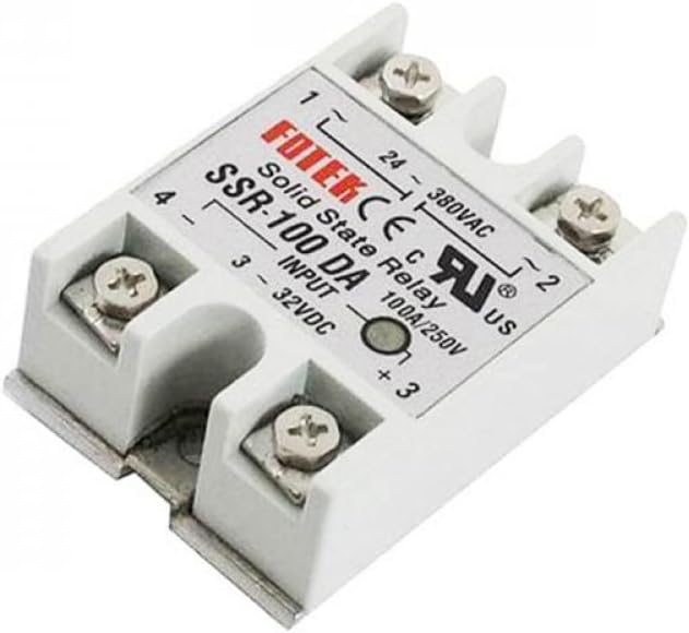 xcluma FOTEK 24V-380V 100Amp 250V SSR-100 DA Solid State Relay Module 3-32V DC To AC