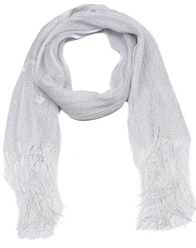 Mytoptrendz® Ladies Silver Lurex Scarf Large Soft Shimmering Sparkle With Tassel Wrap Shawl