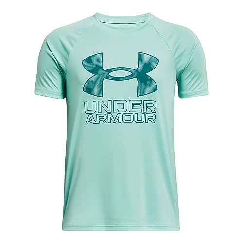 Image of Under Armour Boys' Tech Hybrid Printed Fill Short-Sleeve T-Shirt