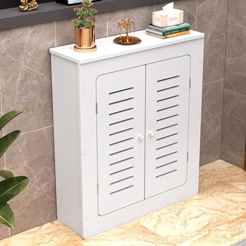 Cubierta de radiador con estante de rejilla ventilado para pasillo y salón