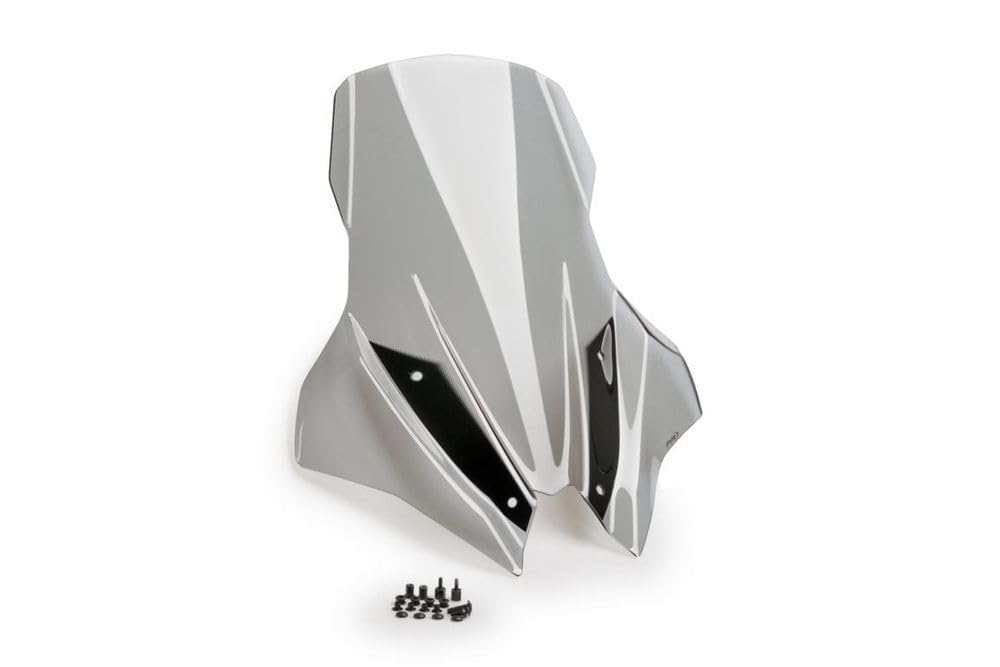 Puig 21120H Pantalla V-Tech Line Touring en acrílico de 4 mm con diseño aerodinámico anguloso para máxima protección y reducción de turbulencias, Ahumado