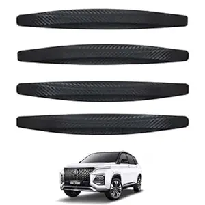 CABIX Anti Collision Car Corner Bumper Protector Guard with Black Carbon Fiber Design Universal for MG Hector/Astor/Gloster/Comet EV