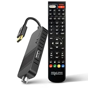 Hd-line Digitaler Terrestrischer DVB-T2 2024 Full HD 1080P Decoder, Bluetooth-Fernbedienung, versteckt hinter dem Fernseher, digitales Display, H265 HEVC Main 10 Bit, Fernbedienung 2in1 HDMI/AV, USB