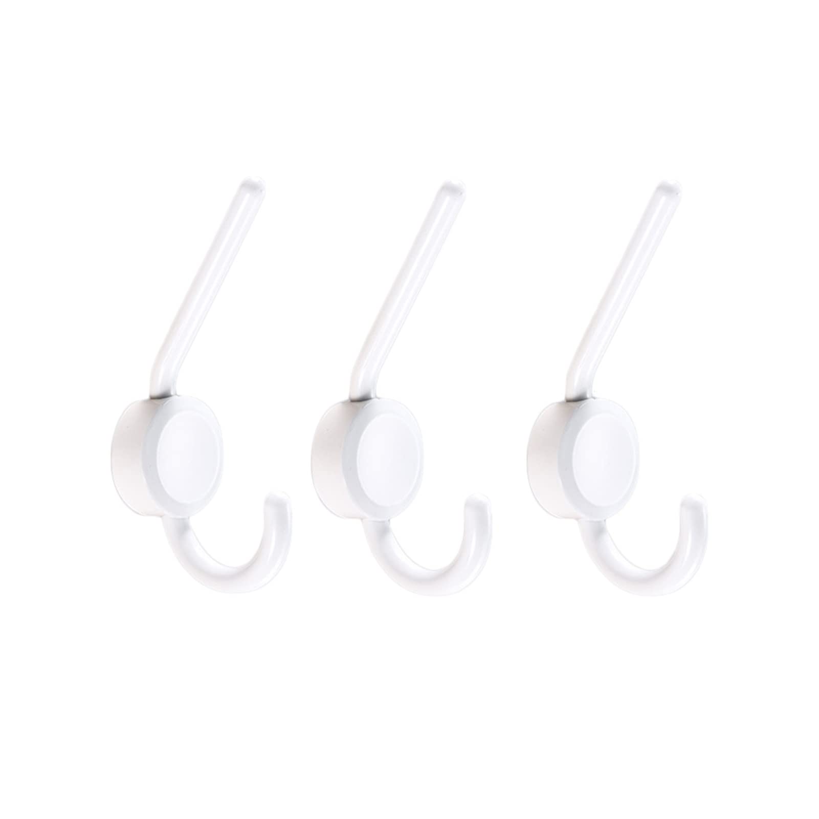 Wdwdw White Coat Rack With Hooks 3 Nordic Style Wall Anti-Rust Key For Kitchen Bedroom Entrance Bathroom