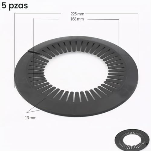 Miniatura 7 de Cubierta Decorativa De Tubo De Brida 5 Piezas, Juego De Rosetas Negras Para Calefacción De Tuberías De Gas De Agua, Sistema De Radiador Montado En La Pared, Hogar, Oficina, Edificio Comercial