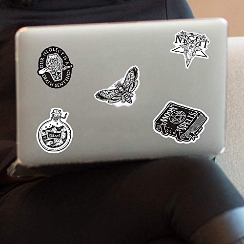 Gothic Stickers, 50 Pcs Goth Vinyl Sticker Pack, Waterproof Skeleton Stickers For Laptops, Water Bottles, Phone Case, Skull Stickers Decals For Teens And Adults #TOP5