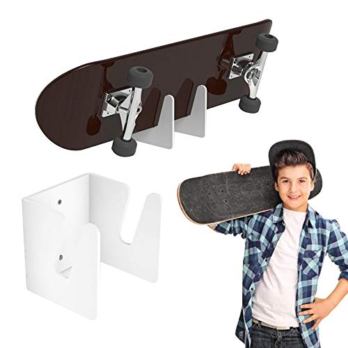 mewmewcat Gancho em forma de U de dois dentes para skate na parede