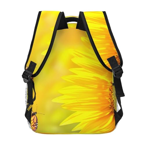 Mochila de senderismo impermeable EdWal con estampado exclusivo de mariposas y girasoles 4