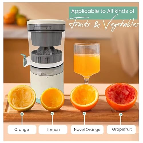Image of ๐๐๐๐๐๐๐๐๐ ๐+๐ ๐๐๐๐ USB Rechargeable Portable Juicer | Wireless Electric Citrus Juicer with Touch Button | Easy-to-Clean Slow Fruit Extractor