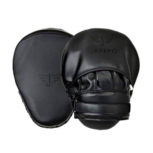 JAYEFO Glorious Punch Mitts Speed Focus Bags Mitts Punching MMA Muay Thai Boxing Pads Target Curved Gloves Training Hand Target for Kids, Youth, Men & Women Kickboxing… (Black)