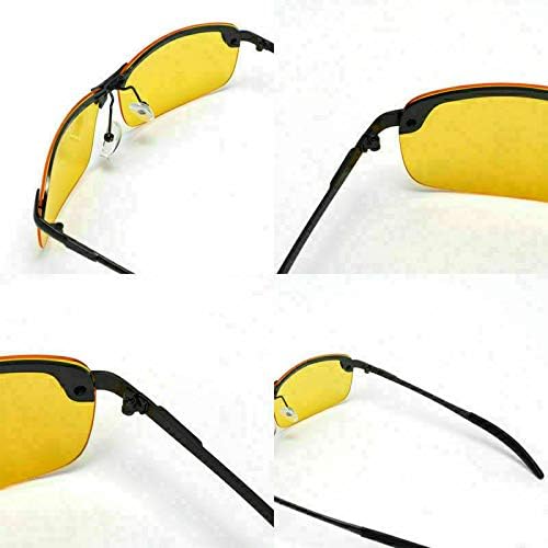  Driving Glasses for Men Women - Safety Day Night Polarized Motorcycle Clear Vision Glasses for Cycling - Risk Reducing Anti-Glare UV400 Protection (Night Vision Lens) thumbnail