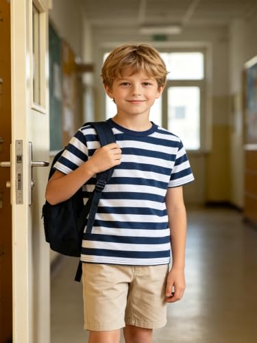 Image of Magic Park 6M-14Y Kid Striped T-Shirt Boys Cotton Tee Basic Top