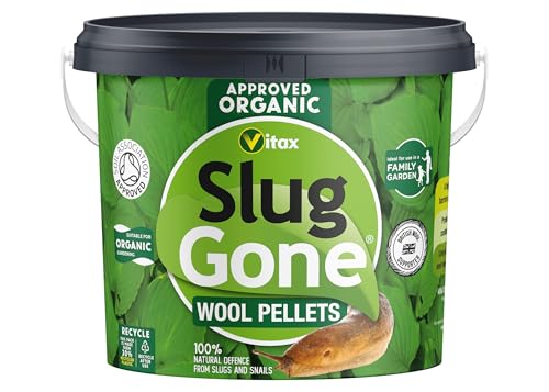 Vitax Slug Gone Wool Pellets Natural Organic Barrier To Protect Borders Pots & Containers From Slugs And Snails Long Lasting - 5L