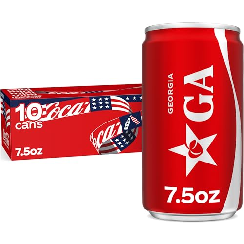Image of Coca-Cola Soda Soft Drink Fridge Pack Mini Cans, 7.5 fl oz, 10 Pack