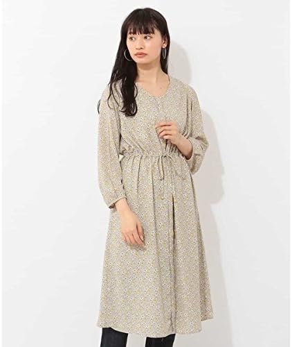 Amazon Co Jp エル レディス Elle フラワーパターンワンピース ライトグレー M 服 ファッション小物