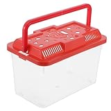 SOLUSTRE Tragbare Transparente Haustier Transportbox aus Abs für Reptilien und Hamster Multifunktionales Aquarium mit Modernem Design für Reisen und Innenraumdekoration