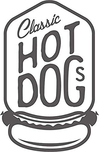 Amazon シンプルグリルbbqホットドッグフード漫画アイコントラックカーバンパーステッカー ビニールデカール 5インチ ステッカー デカール 車 バイク