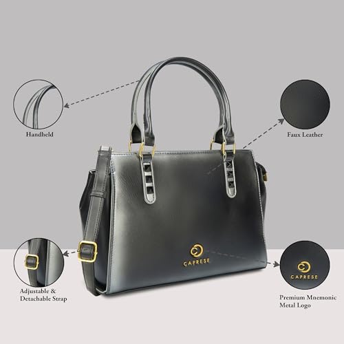 Image of Caprese Dee Medium Satchel Bag for Women with Adjustable & Detachable Strap & Multiple Compartments | Versatile Shoulder, Crossbody & Handheld Bag for Work, Travel, and Everyday Use