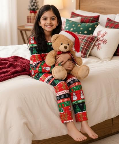 Image of Anthrilo Pure Cotton Printed Pyjama Set for Girls | Sleepwear | Night Suit, Night Wear | Long Sleeves T-Shirt & Pyjama | Regular Wear | 0-14 Years